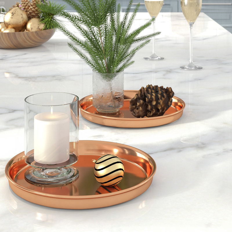 Plateau décoratif rond