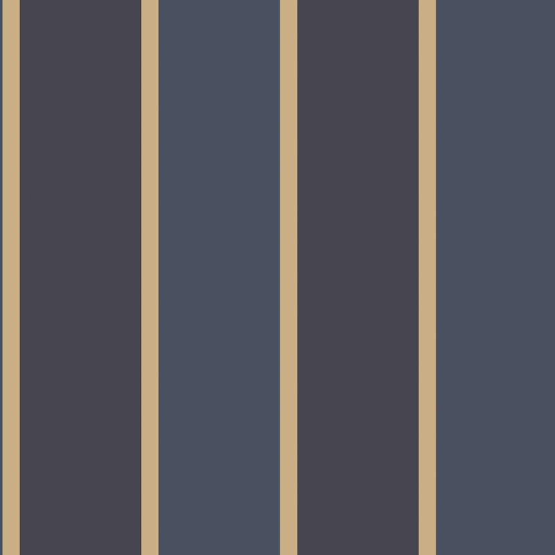 Donner 10m x 53cm Matte Wallpaper Roll, Navy/Blue/Gold