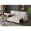 Méridienne coulissante convertible avec 3 sièges, rangement, matériau en lin beige, rembourrage en mousse, coussins de dossier amovibles, canapé-lit simple pour une nuit, largeur de 83,9 po, profondeur de 53,89 po, hauteur de 35,41 po, 152,91 po-983423880