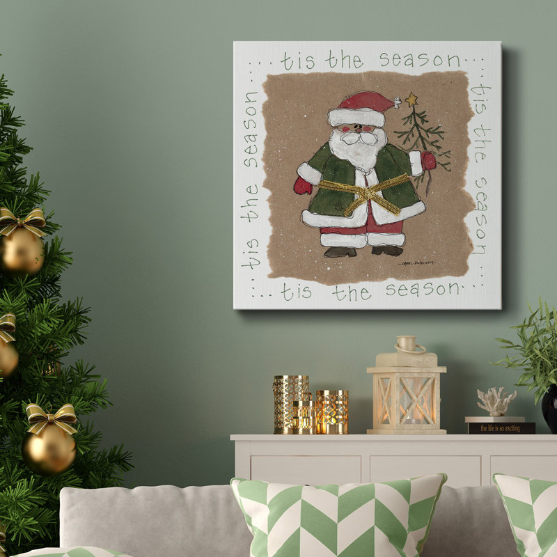 Toile tendue avec châssis Santa-Premium Gallery - prête à être accrochée, H 40 po x l 40 po x P 1 po