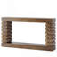 Console étroite en bois brun avec rangement, parfaite pour le vestibule, le canapé, le couloir et le salon