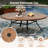 8-Person Aluminum Round Patio Dining Table-601767574