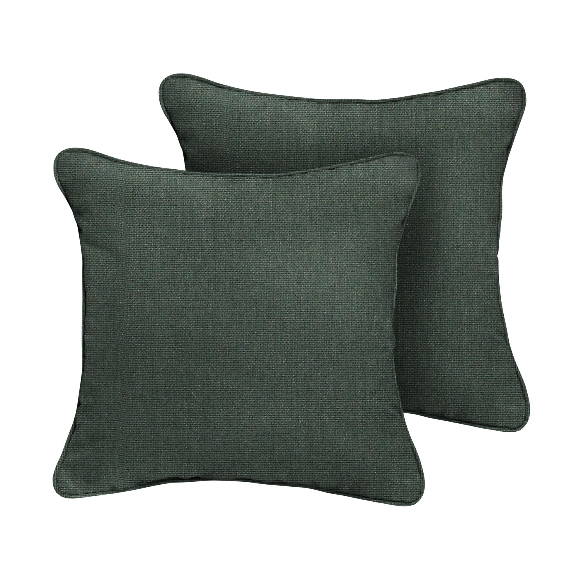 Tinsley Sunbrella® Indoor/Outdoor Throw Pillow, Dark Green, 18" x 18"