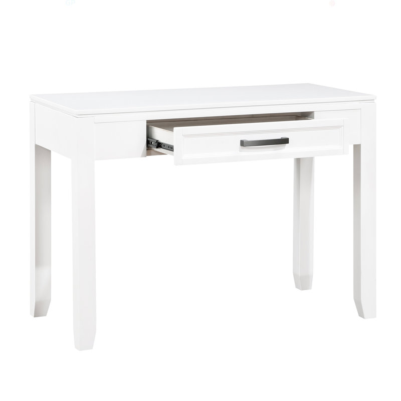 Bureau d'écriture blanc avec tiroir