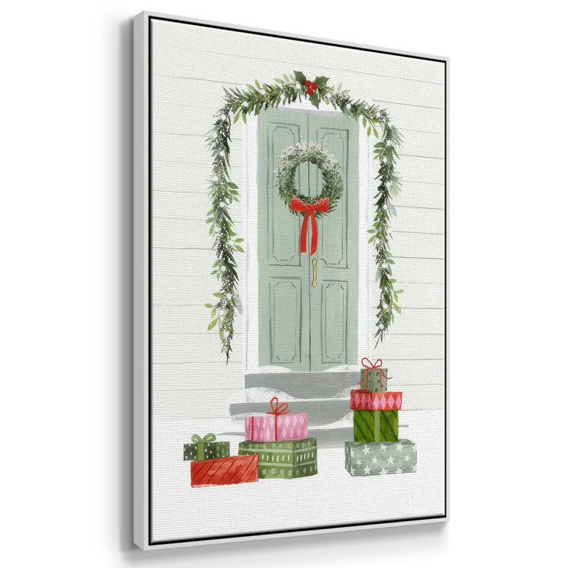 Porte d'entrée festive, collection B, H 41 po x l 27 po x P 1,5 po, Blanc