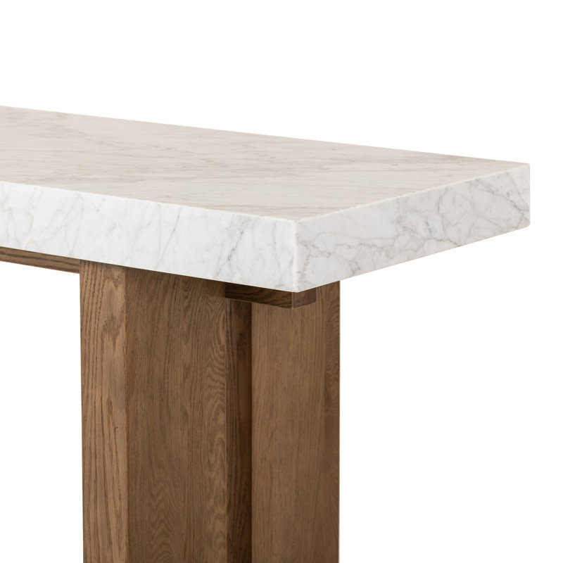 Olympia Console Table-White Carrara Marble
