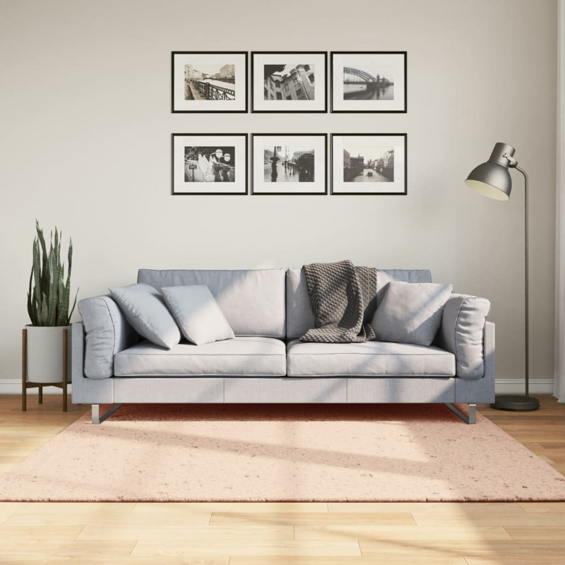 Rug "HUARTE" Short Pile Soft and Washable Blush, Square 160cm