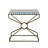 Table d'appoint 24 po Frederickson avec incrustation d'os et laiton