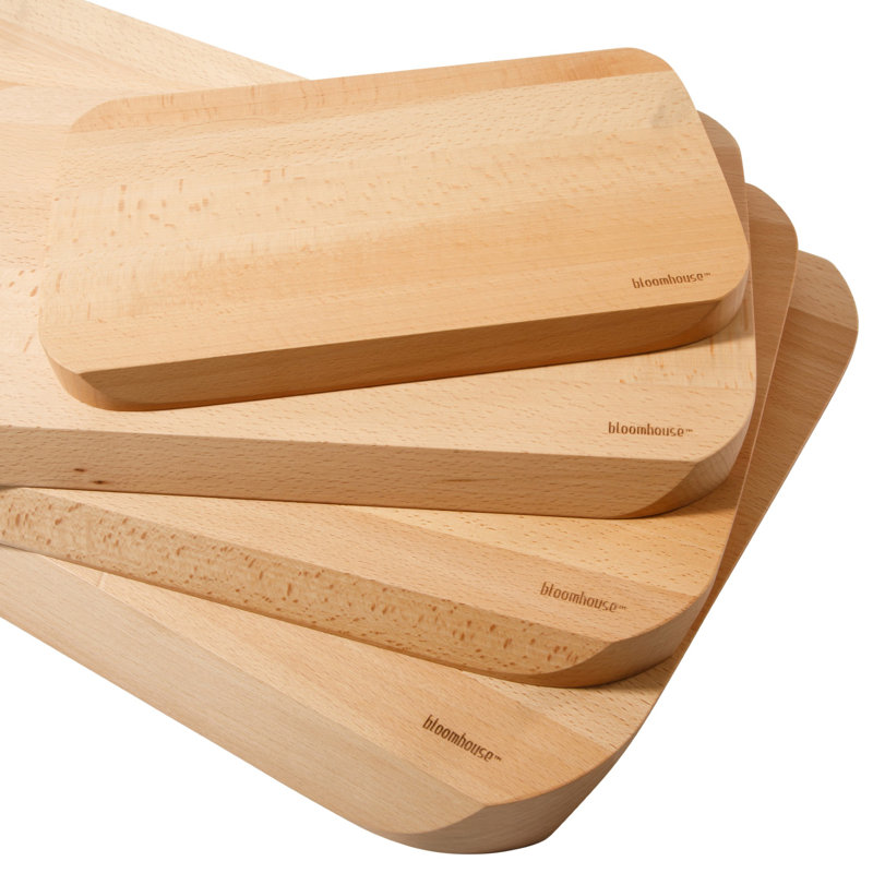 Bloomhouse 24 X 16" Made in Lake Como, Italy Oil Coated Italian Beech Wood Cutting Board - Extra Large, 20" x 12" x 1.2"