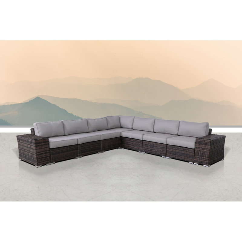Biles Fully Assembled 9 Piece Sectional Seating Group with Cushions