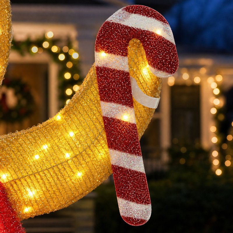 Décoration de Noël 42 pouces en forme de fille en pain d'épice