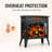  23.5''W 500W/1500W Electric Fireplace Stove With Remote Control-75206385