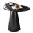 22" Granite Top End Table, Black