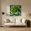 «Botanical Hostas», art mural en métal vert-444668060