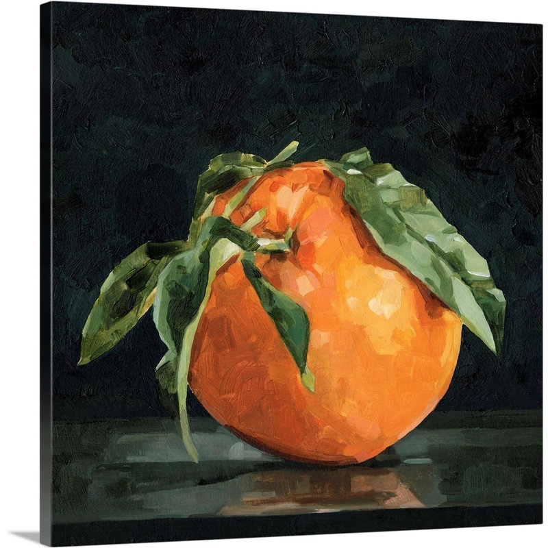 «Dark Orange Still Life II» par Emma Caroline - reproduction d'art sur toile, Toile tendue, H 30 po x l 30 po x P 1,25 po