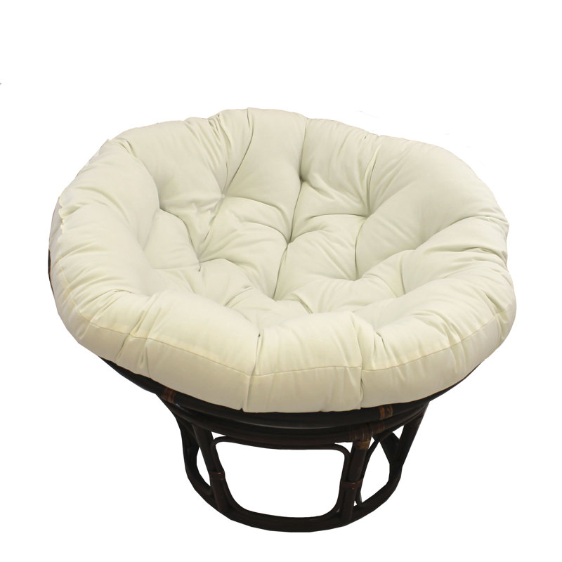 Outdoor Papasan Seat Cushion, Eggshell, 44" W x 44" D