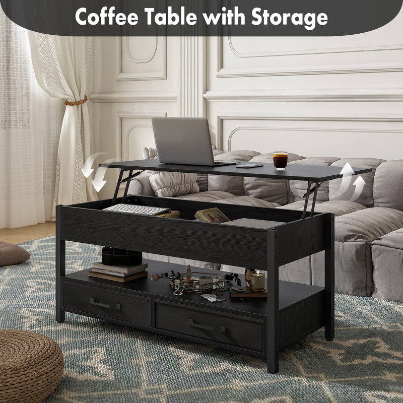 Table basse Calliann, Noir