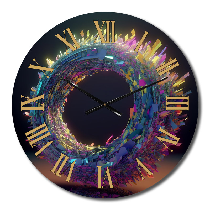 Neon Spirited Eternity Metal Wall Clock, Medium