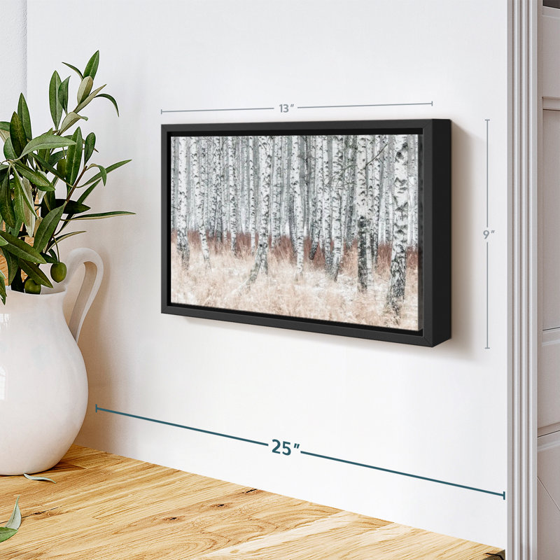 «Winter Season Birch Forest», reproduction sur toile, H 9 po x l 13 po