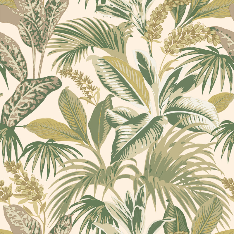 Papier peint adhésif Palm Havana, Rose / Vert