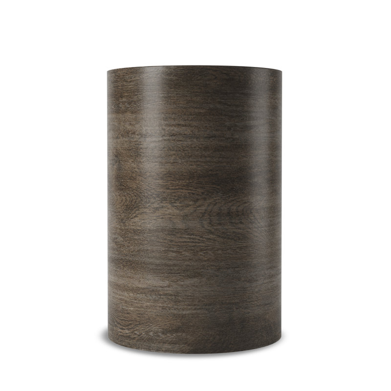Barnwood Plastic Open Top Bathroom Trash Can