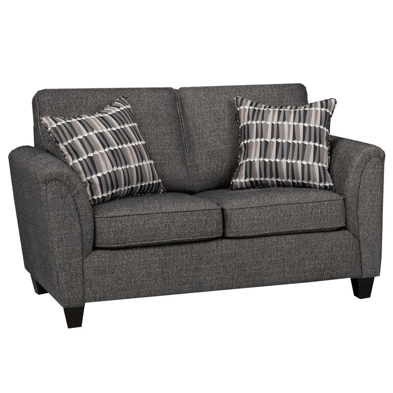 Canapé en tissu Belknap, gris anthracite, Gris anthracite, H 38 po x l 60 po x P 34 po, 2