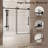 Shower Door, 56 - 60" W X H, 1/4" (6 Mm) Clear Tempered Glass, Proof Film, Corrosion Stainless Steel Handle, Matte Black, Good Transmittance For Bathroom 6 Mm Long Term Use Water Leak Prevention