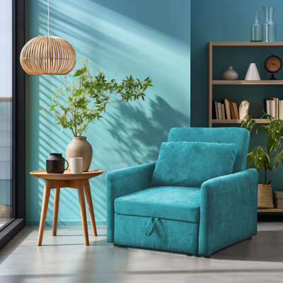 Convertible Sofa Bed Chair 3-in-1 Multi-Functional Sleeper Single Chair Bed with Modern Linen Fabric