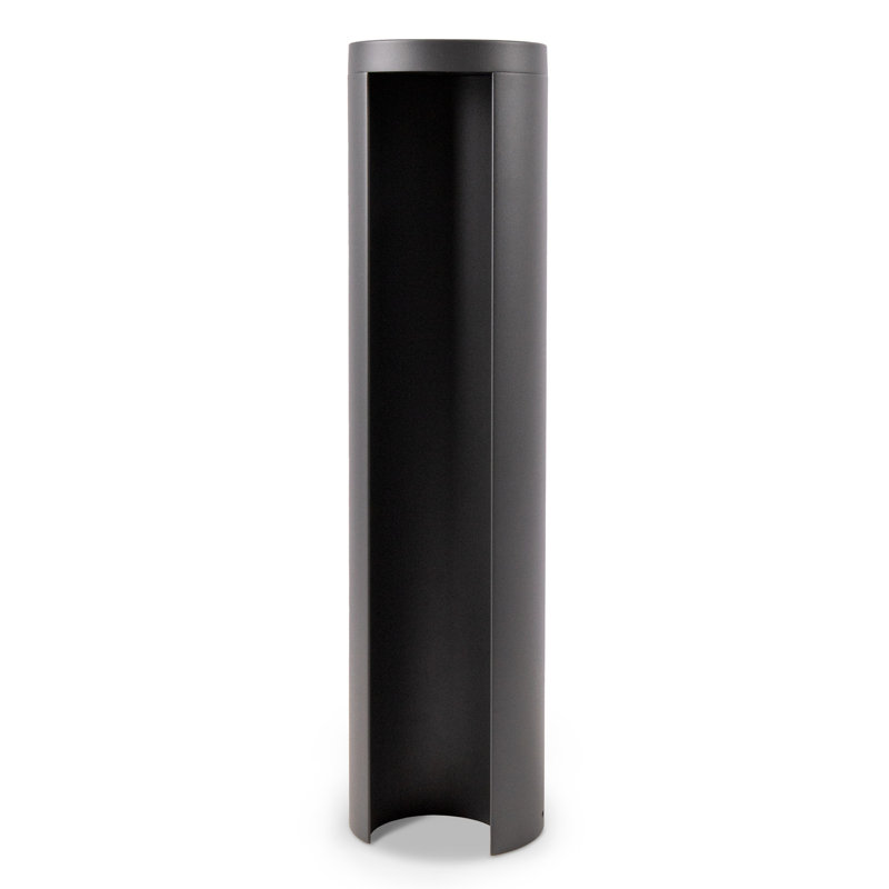 Dismukes Anthracite Integrated LED Metal Bollard Light, 45cm H x 12cm W x 12cm D
