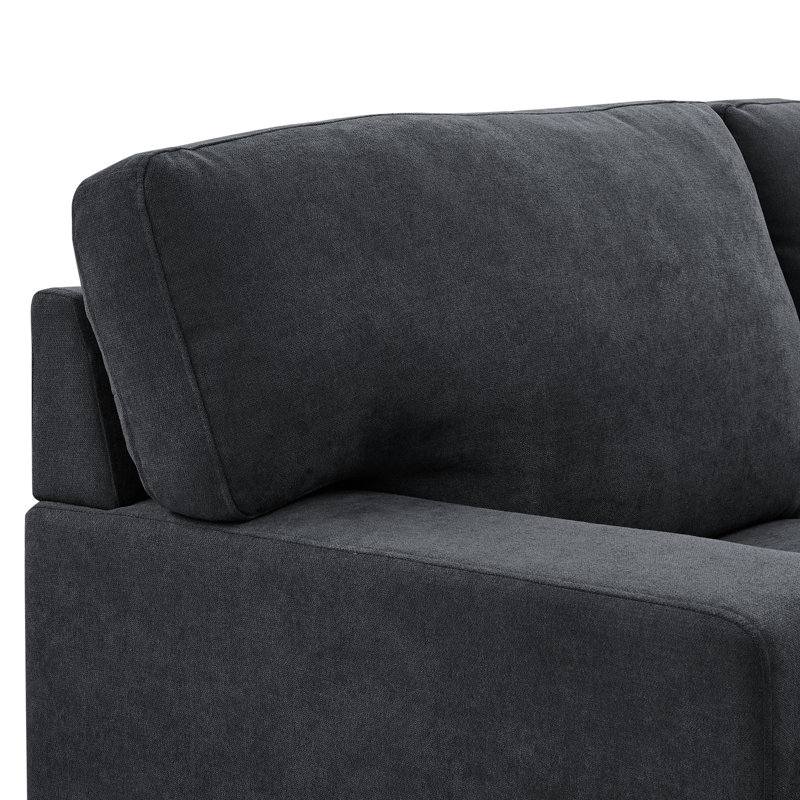 Thistlebrook Sectional, Dark Gray Polyester Blend