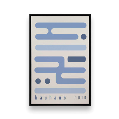 "Blue Bauhaus Minimalist Circuitry I", reproduction sur toile