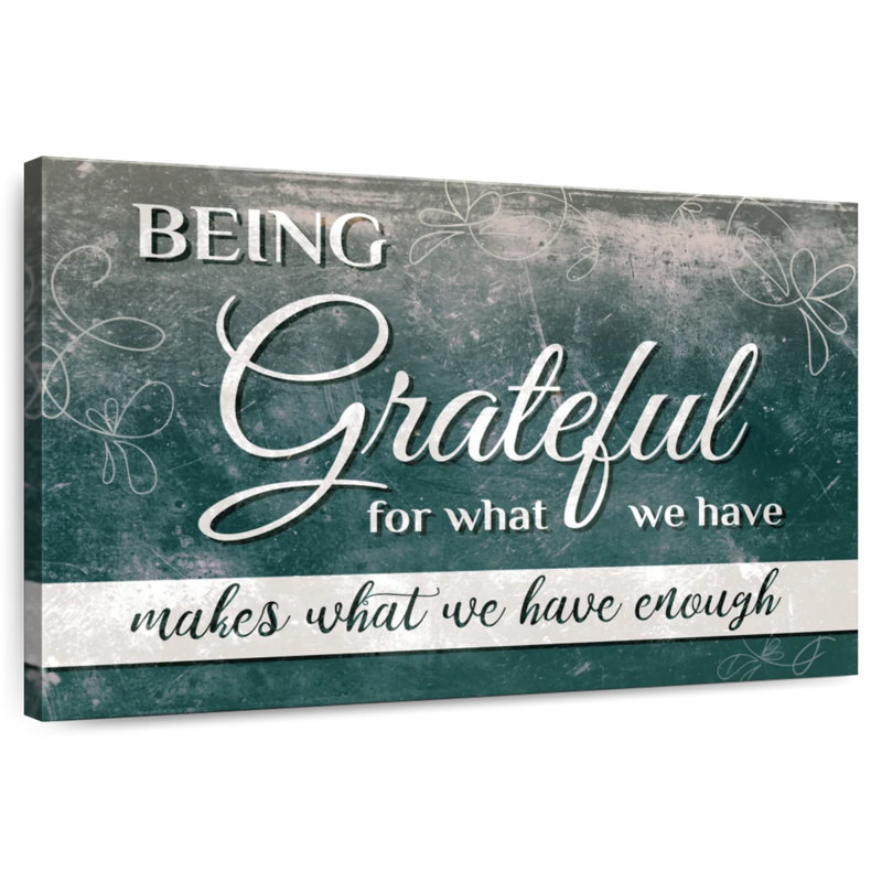 Tergel Being Grateful Quote, 34" H x 51" W