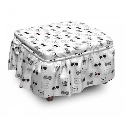 Box Cushion Ottoman Slipcover