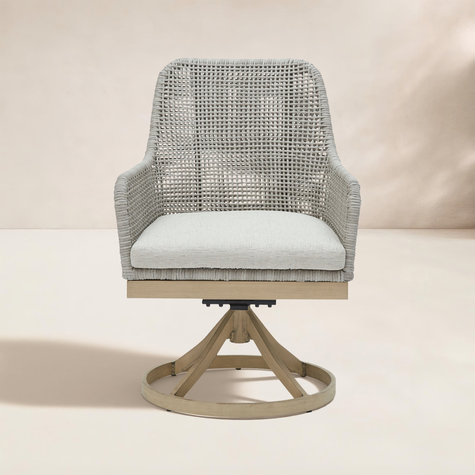 Avoree Swivel Aluminum Patio Armchair