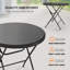 32 po Table pliante ronde en plastique noir