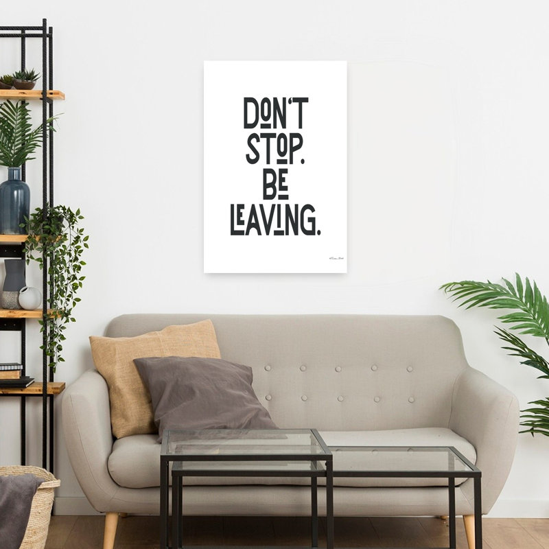 Don't Stop Contemporary, art moderne minimaliste, H 24 po x l 16 po