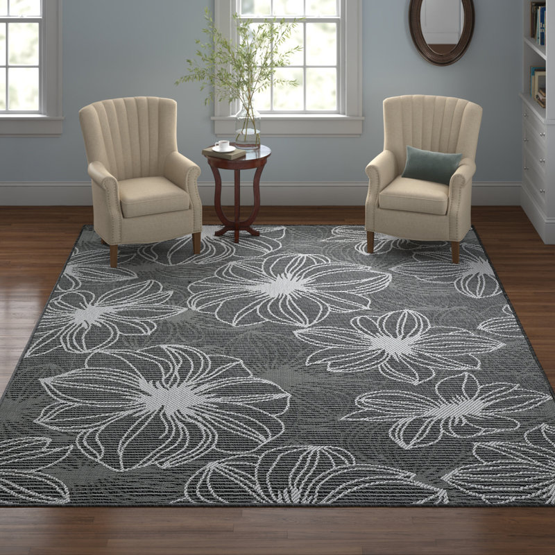 Tapis gris Rosmunda Cerimia, Rectangle 7 pi 10 po x 9 pi 10 po