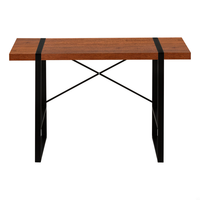 Bureau d'ordinateur, bureau personnel, ordinateur portable, Brun foncé / noir