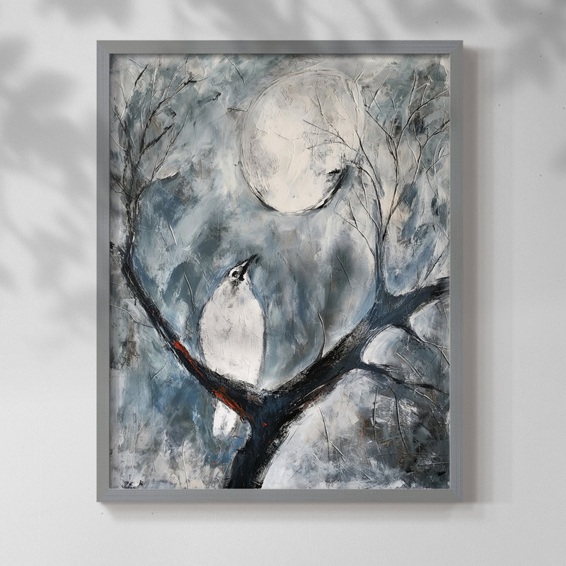 ANIMALS Series IX  -Premium Framed Print -Ready to Hang - No Nails Required, Grey, 11" H x 9" W