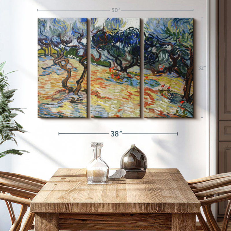 «Olive Trees 1889» sur, H 50 po x l 32 po