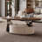 Light luxury oval storage coffee table