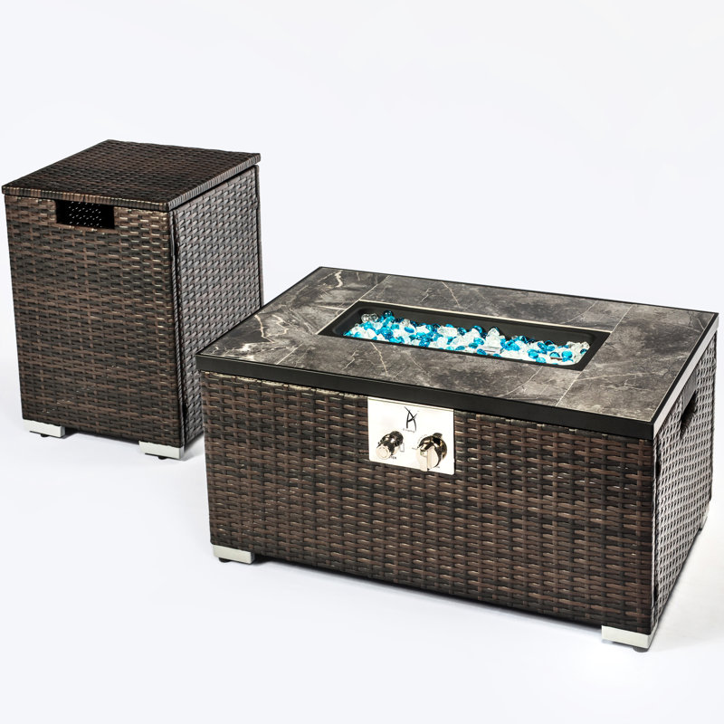 20lbs Propane Tank Cover - Outdoor Dark Brown With Steel Backing 16x16x22inch Gas Cylinder Storage Upholding 16x16x22in