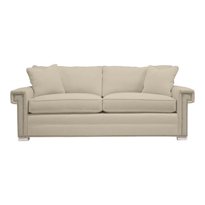 Davidson 86" Sofa, Dove Gray, Tuck Linen, Yes