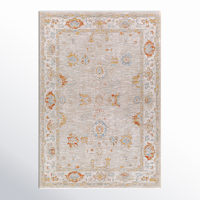 Tapis beige Finnlagh, Rectangle 6 pi 7 po x 9 pi 6 po