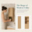 Armoire de salle de bain murale 12 "avec fermeture en douceur, porte simple et tablette ouverte