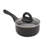 Basic Essentials 16-Piece Nonstick Aluminum Cookware Set with Mini Egg Pan, Black