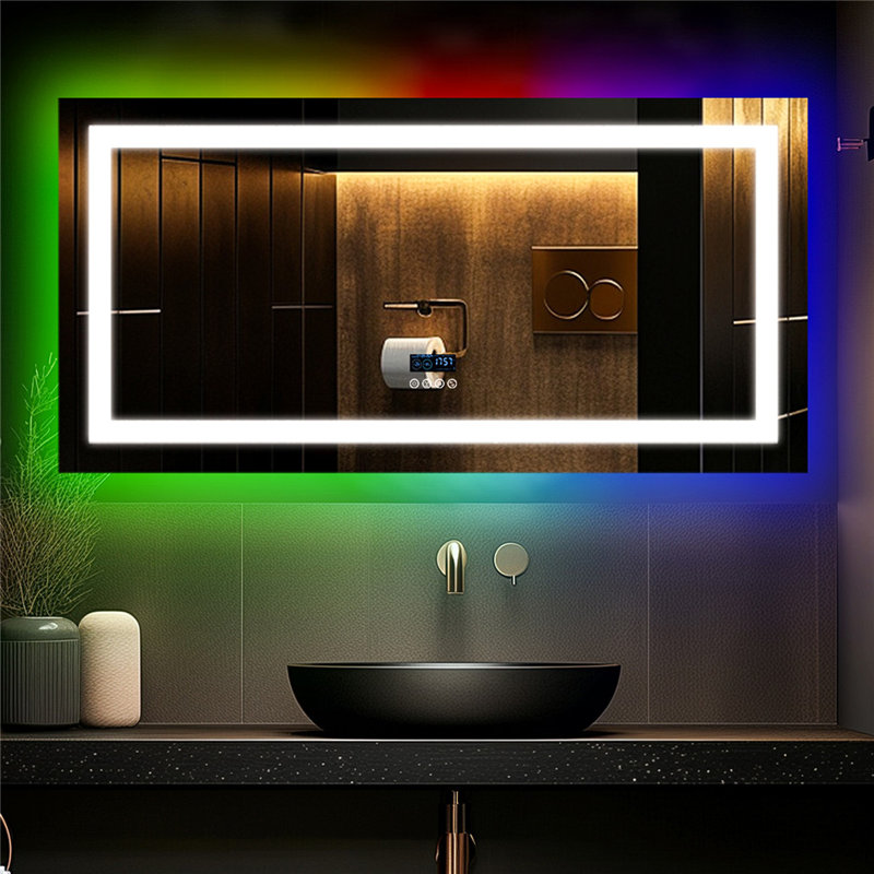 Rectangle Wall Bathroom Courteau Rgb Light With Bluetooth, 78cm x 151cm