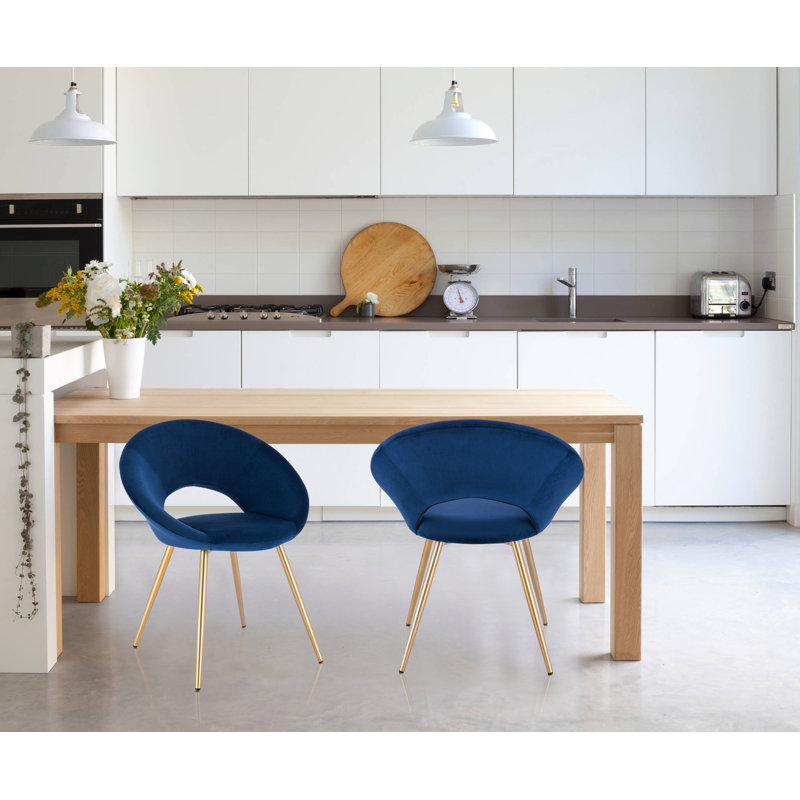 Catoosa Upholstered Dining Chair, Blue