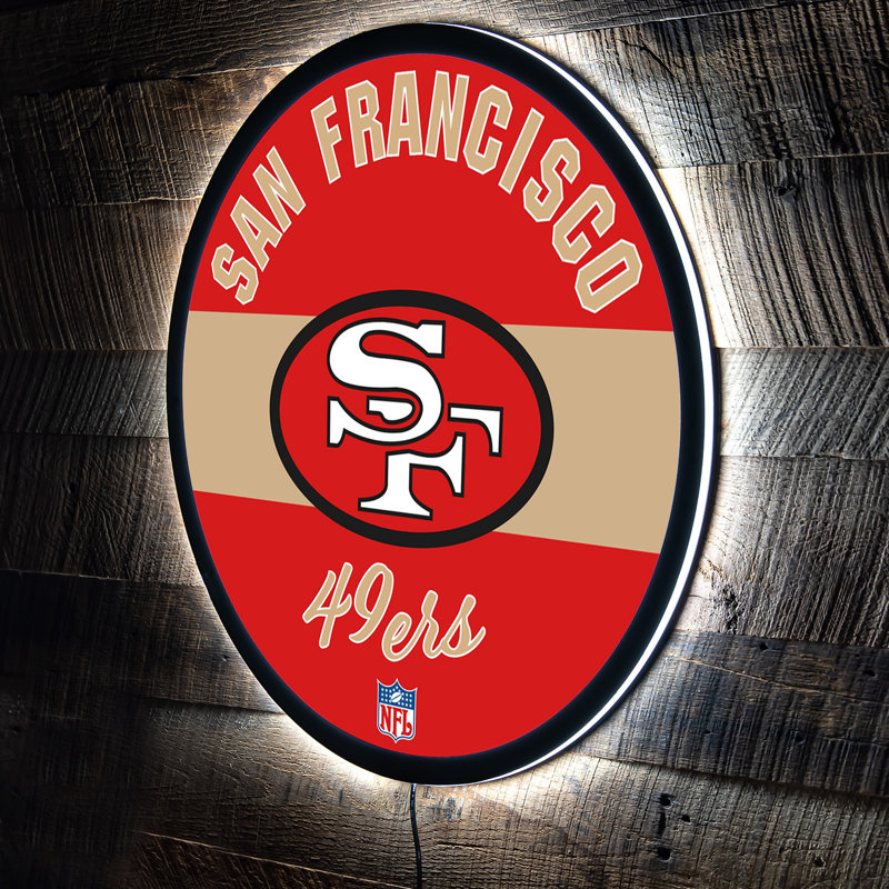 NFL Vintage LED 23" Round Lighted Wall Sign, NFL Kansas City Chiefs