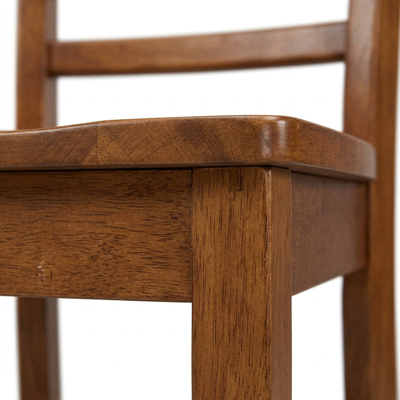 Ensemble de table à manger carrée en bois brun selle de style asiatique avec rallonge papillon et 8 chaises en bois